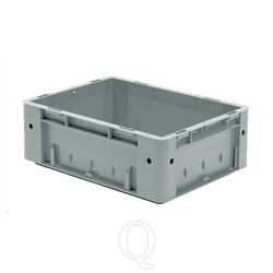 Zware transportkrat Euronorm plastic bak, krat VTK0 400x300x145 grijs