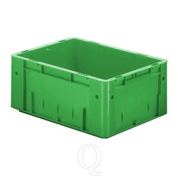 Zware transportkrat Euronorm plastic bak, krat VTK0 400x300x175 groen