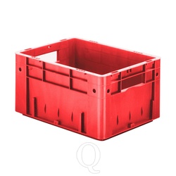 Zware transportkrat Euronorm plastic bak, krat VTK0 400x300x210 rood