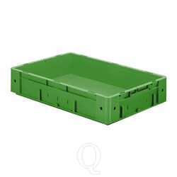 Zware transportkrat Euronorm plastic bak, krat VTK0 600x400x120 groen