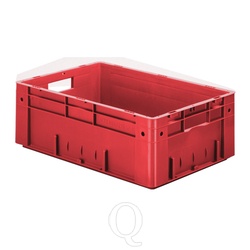 Zware transportkrat Euronorm plastic bak, krat VTK0 600x400x210 rood