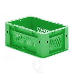 Zware transportkrat Euronorm plastic bak, krat VTK1 300x200x120 groen