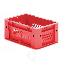 Zware transportkrat Euronorm plastic bak, krat VTK1 300x200x120 rood