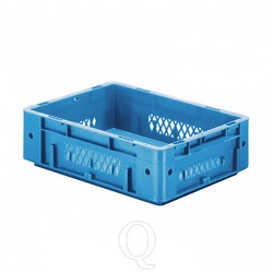 Zware transportkrat Euronorm plastic bak, krat VTK1 400x300x120 blauw