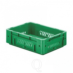 Zware transportkrat Euronorm plastic bak, krat VTK1 400x300x120 groen