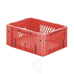 Zware transportkrat Euronorm plastic bak, krat VTK1 400x300x175 rood