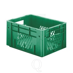 Zware transportkrat Euronorm plastic bak, krat VTK1 400x300x210 groen