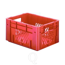 Zware transportkrat Euronorm plastic bak, krat VTK1 400x300x210 rood