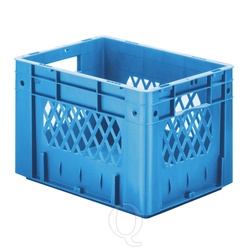 Zware transportkrat Euronorm plastic bak, krat VTK1 400x300x270 blauw