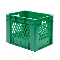 Zware transportkrat Euronorm plastic bak, krat VTK1 400x300x320 groen