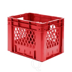 Zware transportkrat Euronorm plastic bak, krat VTK1 400x300x320 rood