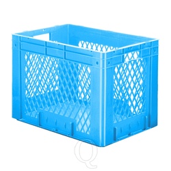 Zware transportkrat Euronorm plastic bak, krat VTK1 600x400x420 blauw