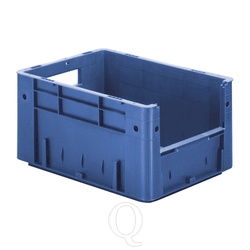 Zware transportkrat Euronorm plastic bak, krat VTK4 400x300x210 blauw