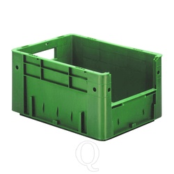 Zware transportkrat Euronorm plastic bak, krat VTK4 400x300x210 groen