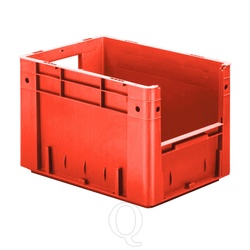 Zware transportkrat Euronorm plastic bak, krat VTK4 400x300x270 rood