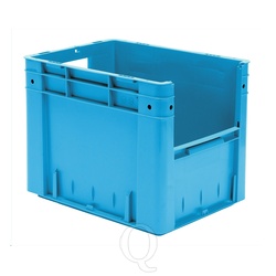 Zware transportkrat Euronorm plastic bak, krat VTK4 400x300x320 blauw