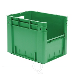 Zware transportkrat Euronorm plastic bak, krat VTK4 400x300x320 groen